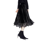 Long Skirts Stylish High Waist Formal Long Maxi Pleated Skirts Women