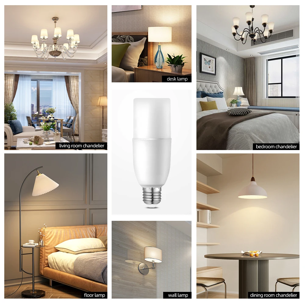 LED energy saving candle light AC100-240V for home and office lighting3000K/4000K/6000K 9W T37 bulb E14/E27/B22