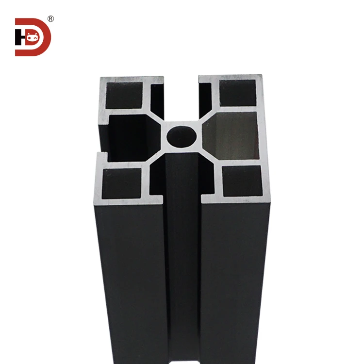 4040 Black Side sealed Extruded Aluminum Profile square Tube Automation Framework Provides Cutting and Drilling Services manufacture
