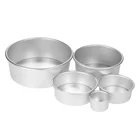 Cake Mould Patisserie Cake Aluminum Alloy Round Pudding Cheesecake Mold Set With Removable Bottom Chiffon Cake Baking Pan