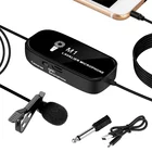 Set K F Concept Mini Lapel Lavalier Clip-on Professional Microphone L1 Sound Card Set For Webcast Live Recording