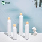 Cream Applicator Airless Cream Bottle Empty Black BB Cream Roller Plastic Airless Bottle With Sponge Applicator