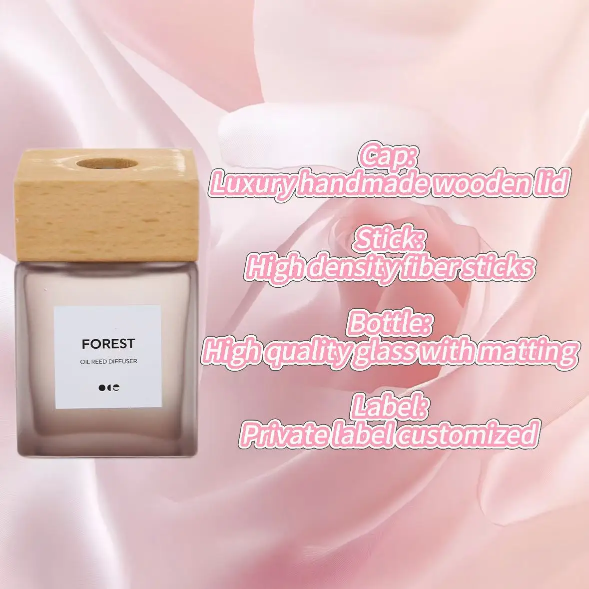 product custom matte glass bottle perfume essential oil reed aroma reed diffuser sets wholesale fragrance scented diffuser for home-1