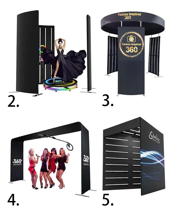 360 Overhead Photobooth Backdrop Display Stand for Decoration with RGB Light Hc4af91bdd3944b87a94ec7ff30ddfc308