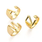 Adjustable Ring 2021 Trendy Adjustable 18k Gold Plated A-Z Letter Ring Gold Plated Ring Adjuster