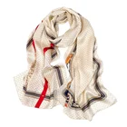 Silk Satin Scarf Scarf Satin Scarf Custom Made Digital Printed 100% Silk Satin Long Scarf