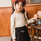 Boys Shirt Boys Girls Unisex Turtleneck Long Sleeve Plain Basic Top Base Layer Shirt Kids Boys Jersey Polo Tops 2-11 Yrs