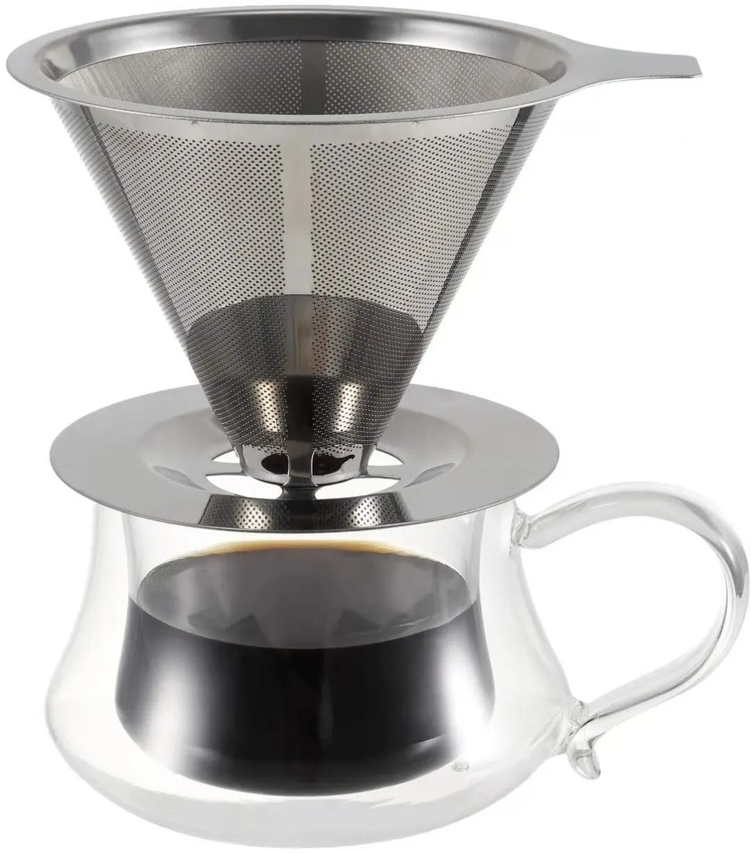 Filtro De Café Reutilizable De Acero Inoxidable,Filtro De Mano,Café Sin  Papel,Verter Sobre El Gotero De Café - Buy Filtro De Café,125mm De Acero  Inoxidable Filtro De Café,Pour Sobre Goteador Del Café Product