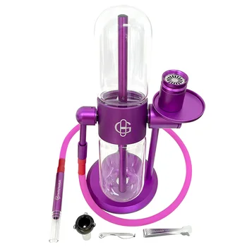Free Custom Color Purple Gravity Hookah For 360 Rotating Cachimba Glass Gravity Shisha hookah set gravity