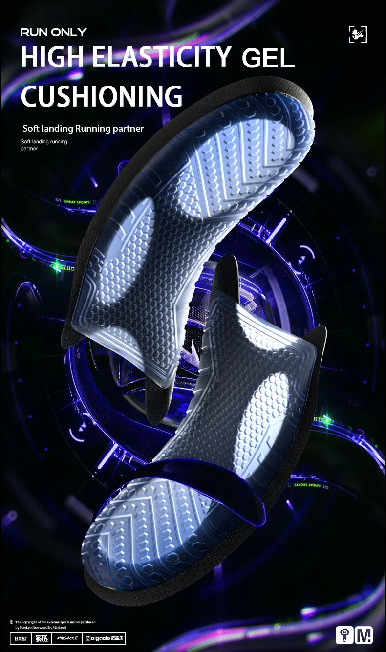 TPU Running Shoe Insoles with Full Wrap Shock Absorption TPU Running Shoe Insoles with Full Wrap Shock Absorption