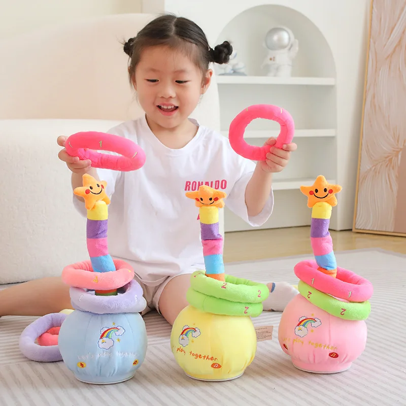 Customized baby Electric Dancing Plush Toy plush toys plush padded stacking ring cotton stacker set toys educational for kids
