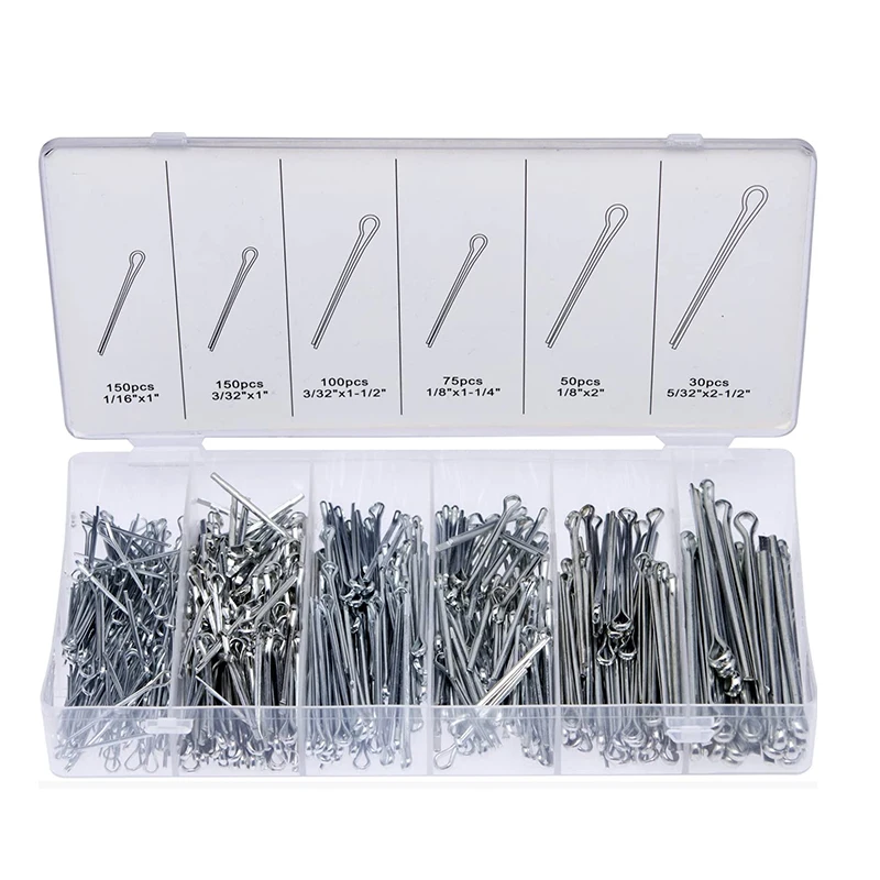 150pcs Stainless Steel R Cotter Pin Assortment Hitch Pin Clips Fastener Set 6 Di 