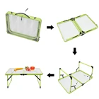 Folding Outdoor BBQ Colorful Portable Easy Folding Camp Table Mesh