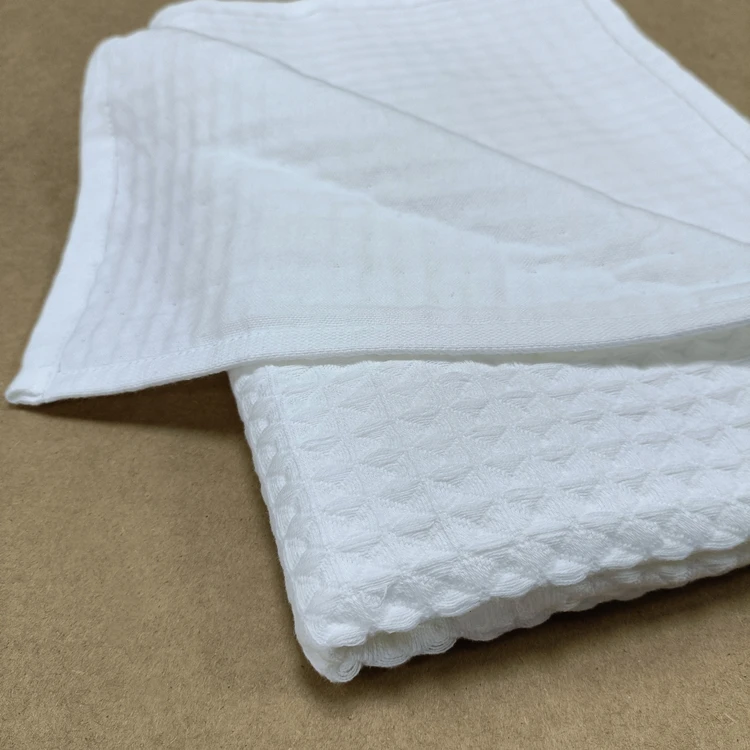100% Cotton Waffle Weave Bath Towel Set Thick Super Absorbent Waffle Hand Face Towel for Hotel