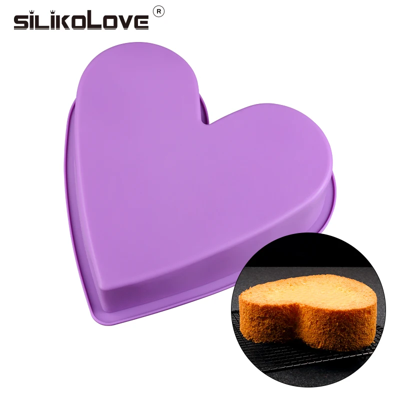 Hot Selling Reusable Food Grade Silicone Heart Shaped Cupcake and Muffin Cake Pan Custom Baking Cup Pan