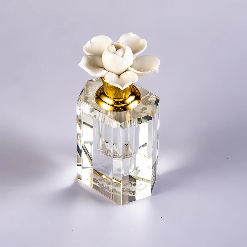 product cheap wholesale white floret can be customized 3ml glass empty bottle simple elegant crystal perfume bottle-5