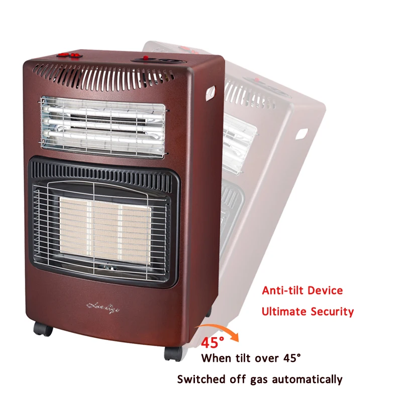 product high quality 3 in 1 gas electric heater with fan 3 ceramic plates indoor portable gas heater with ce certification-17