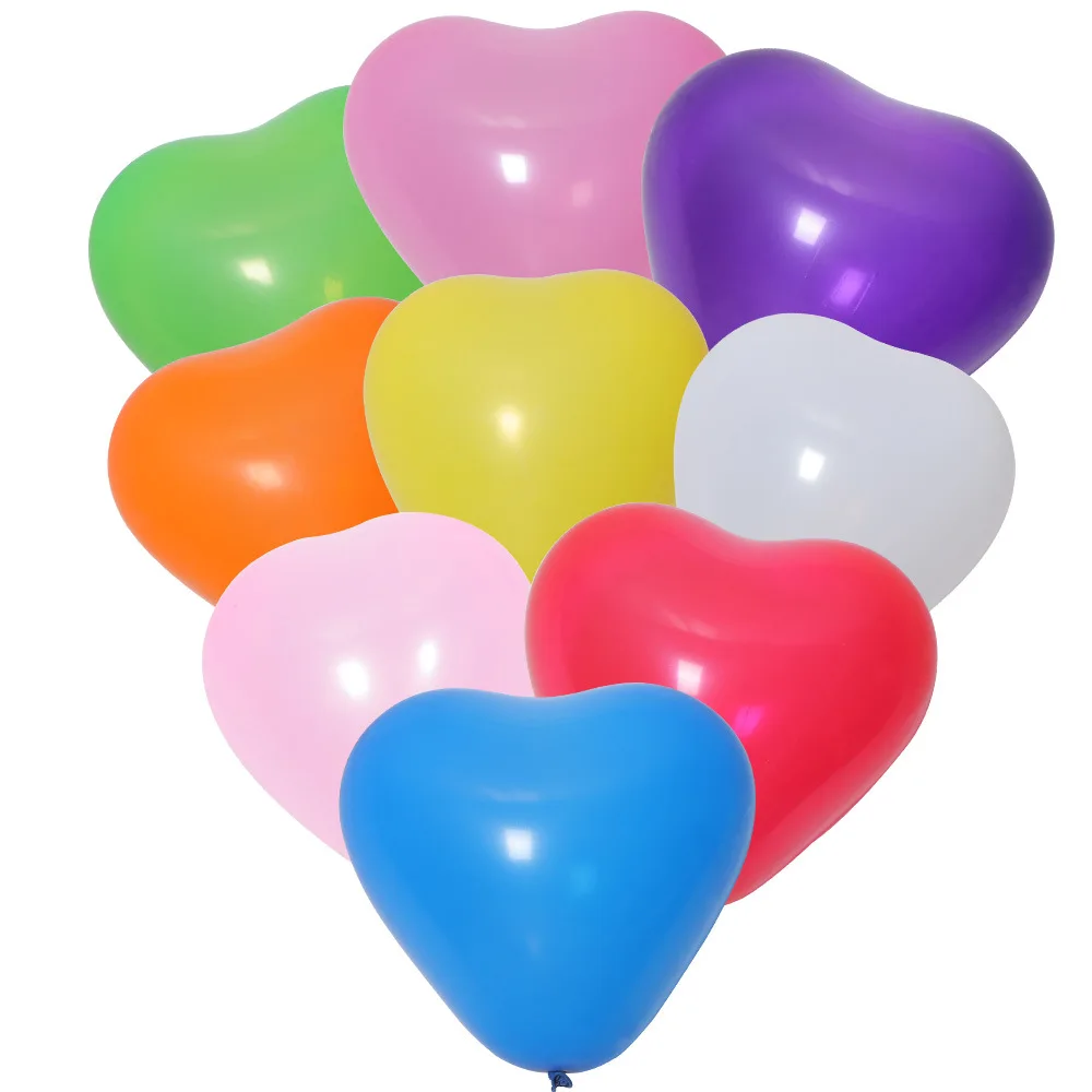 Hélium 10pcs ballon ''latex'' cœur de différentes couleur fête anniversaire 