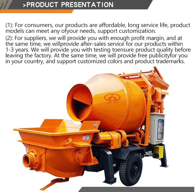 Electric Powered Concrete Mixer and Pump 30M³/H Concrete Mixing Pump Machine details