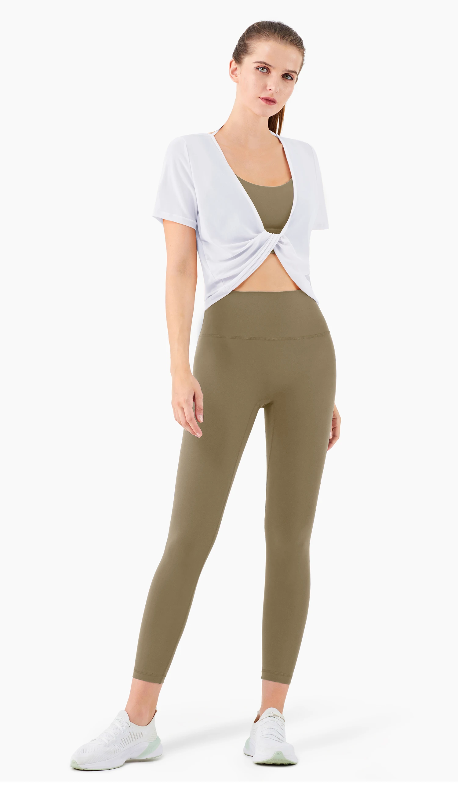 3 Pcs Recyle Women Yoga Set Beauty Back T Shirt Skin Friendly Sports Leggings Suit