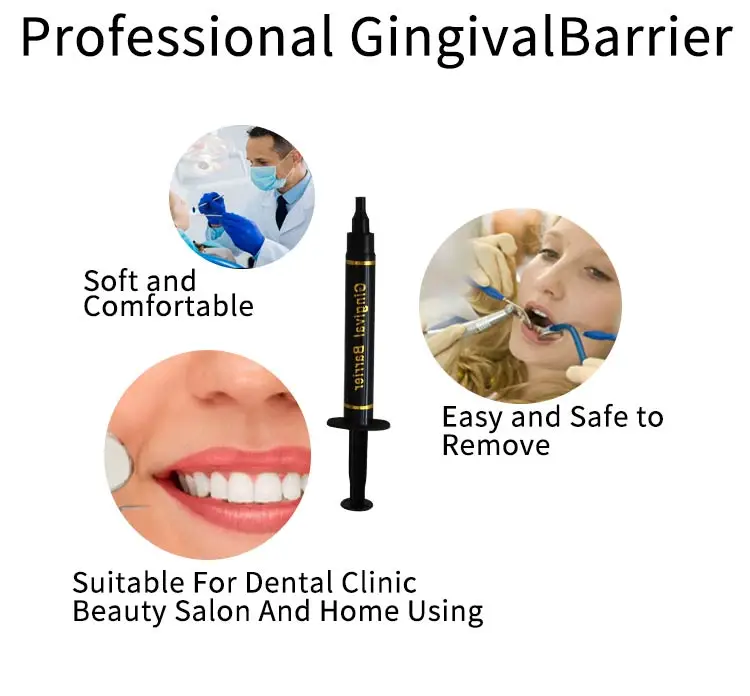 Dental Blanchiment Tooth Blue Gingival Gum Barrier Protection Gel For