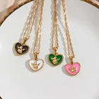 Pendant Vintage Love Heart Angel Wing Pendant Necklace Stainless Steel 18k Plated Gold Necklaces