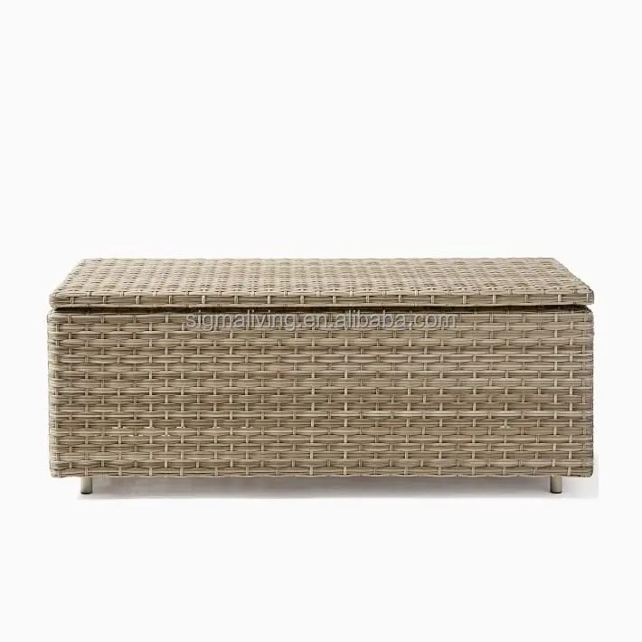 Wicker garden sets outdoor cushion storage box furniture storage trunk