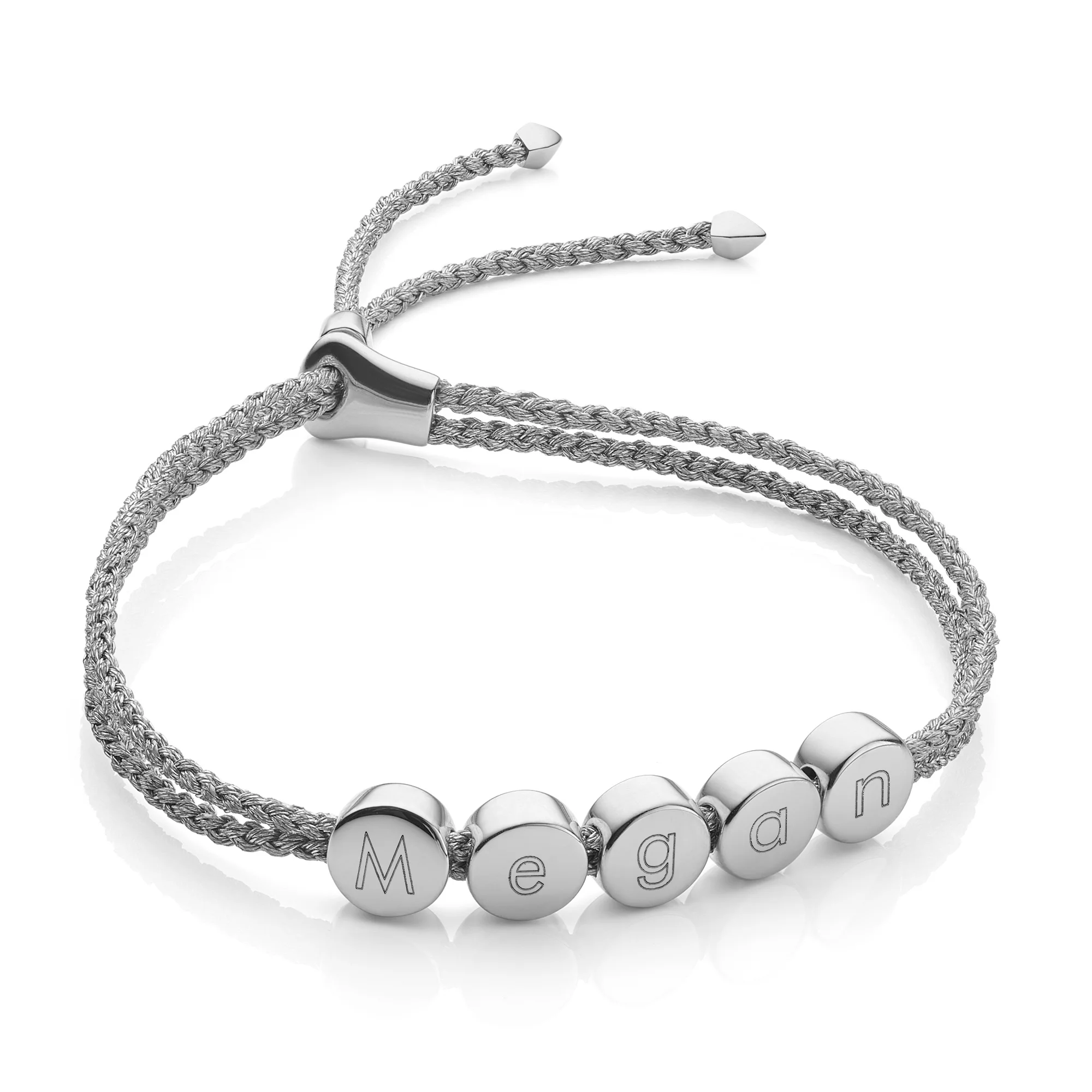 Custom Jewelry Adjustable Braided Nylon Rope Women Linear Bead Friendship Bracelet