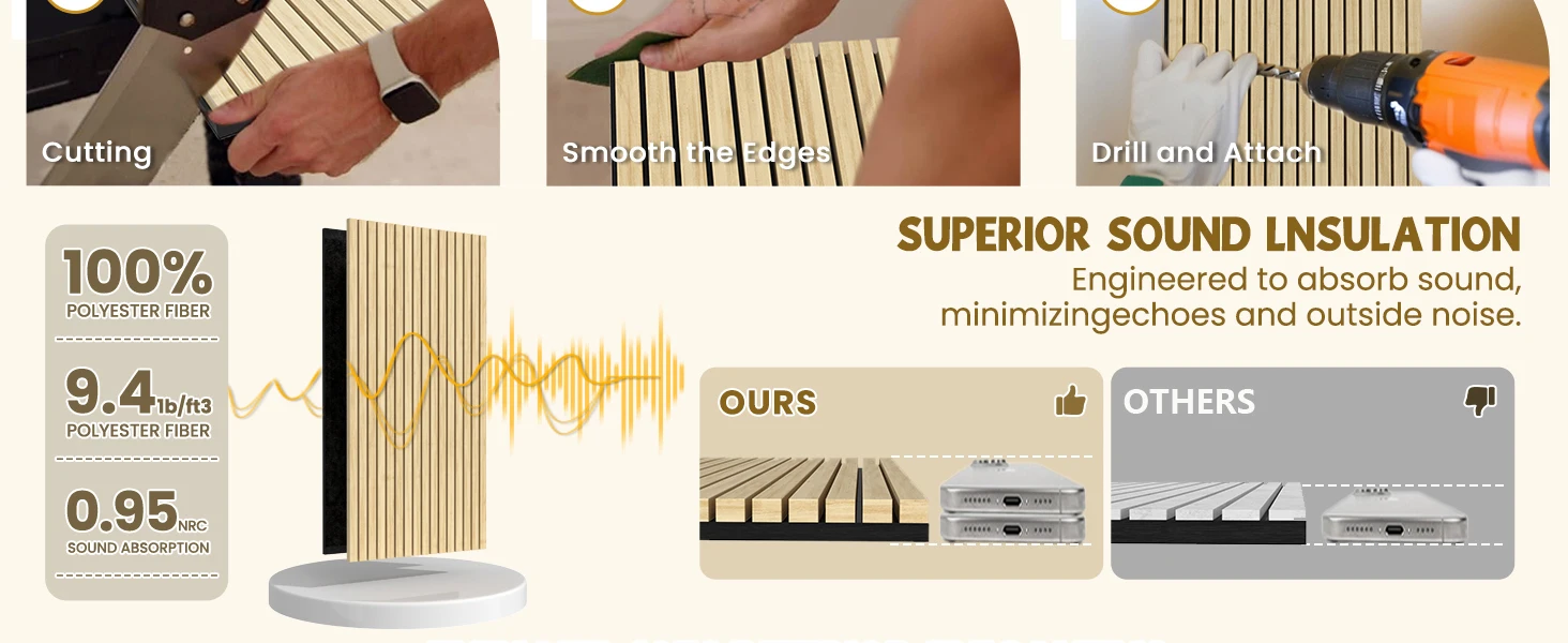 Modern MDF Acoustic Slat Panels Stylish Soundproof Wall and Ceiling Decoration with 90% Noise Reduction 18mm Thick manufacture