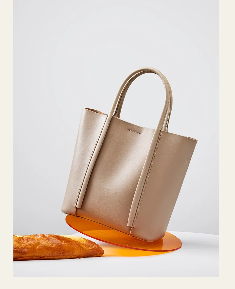 Andobag Genuine Cow Leather Handbag For Women Commute Shoulder