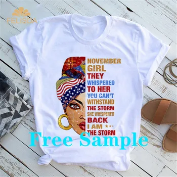 I Am A Strong Melanin T shirt Women Clothes African Black Girl History Month Female T-shirt Melanin Tee Shirt For Free