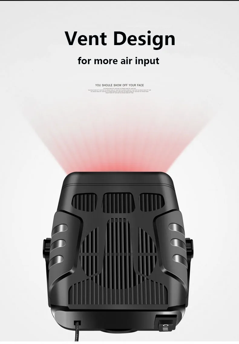 Car Heater, Portable, 12V, 6-Inch, Plastic - detail 6