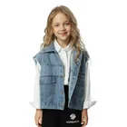 Vest Children's Low Price Guaranteed Quality Solid Color Vest Sleeveless Children's Denim Vest