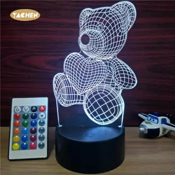 YACHEN New colorful 3D Stereo Night Light lamp New Christmas LED Acrylic Birthday Party Gift for Boys and Girls Party Supply