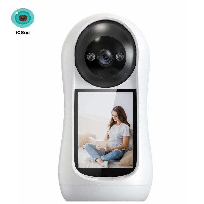 2024 New Icsee 3mp Wifi Baby Monitor Camera With 2.8 Inch Screen Video Calling Intercom VIDEO CALLING SMARTsecurity cctv camera