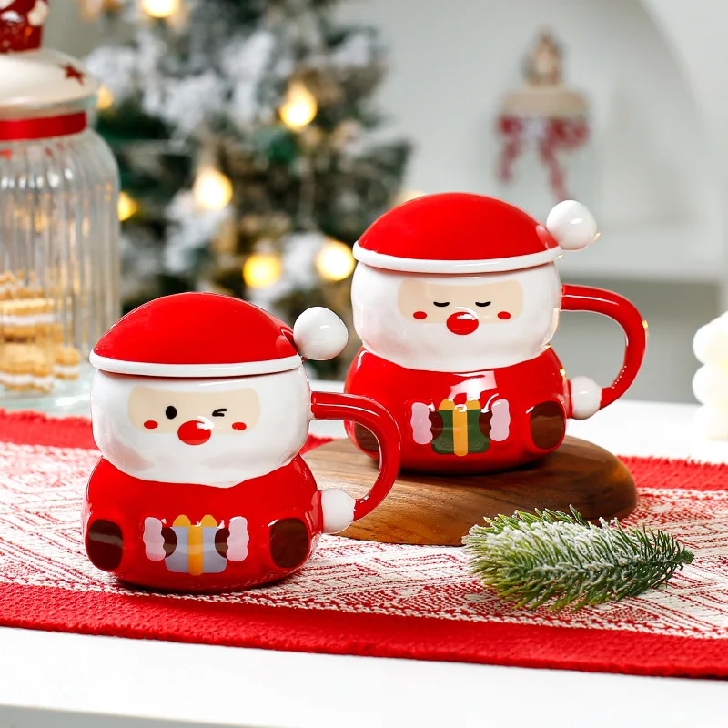 420ml wholesale high quality christmas ceramic mugs gift boxed ceramic coffee mug with handle