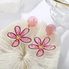 Flower Earrings Earrings Large Earrings Wholesale Summer Girls Colorful Acrylic Flower Large Stud Earrings