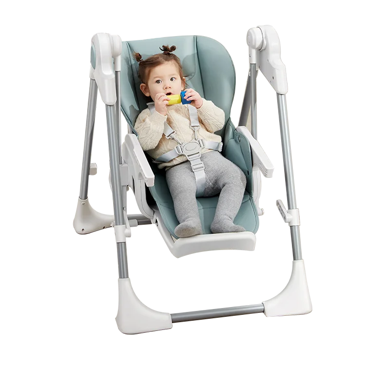 New Design Luxury Multifunctional Electric Intelligent Swivel Kids Baby Eating Feeding Dining High Chair 3 In 1 With Music