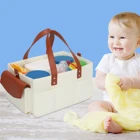 Bag Baby Easy Carrying Mommy Diaper Bag PU Leather Strap Handbag Baby Changing Basket Baby Diaper Bag Organizer