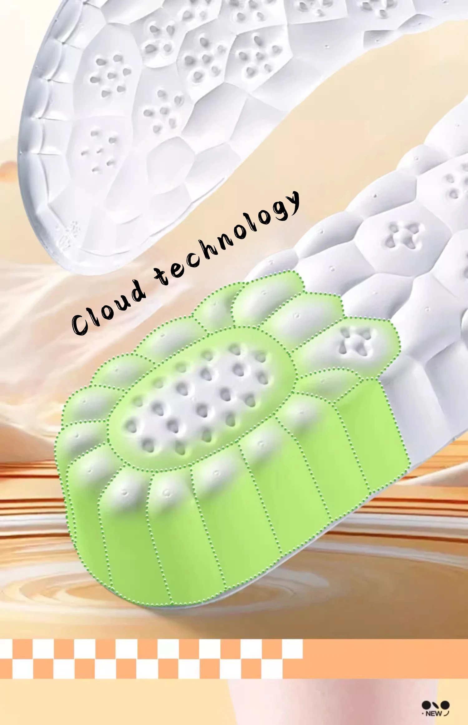 Cloud Feel Foam Height Increasing Insoles For Sports Shoes Cloud Feel Foam Height Increasing Insoles For Sports Shoes