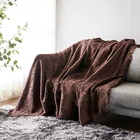Spot Supply T-type Plaid Sofa Towel Cotton Thread Sofa Cover Knitted 4 Seasons Universal Sofa Slipcover