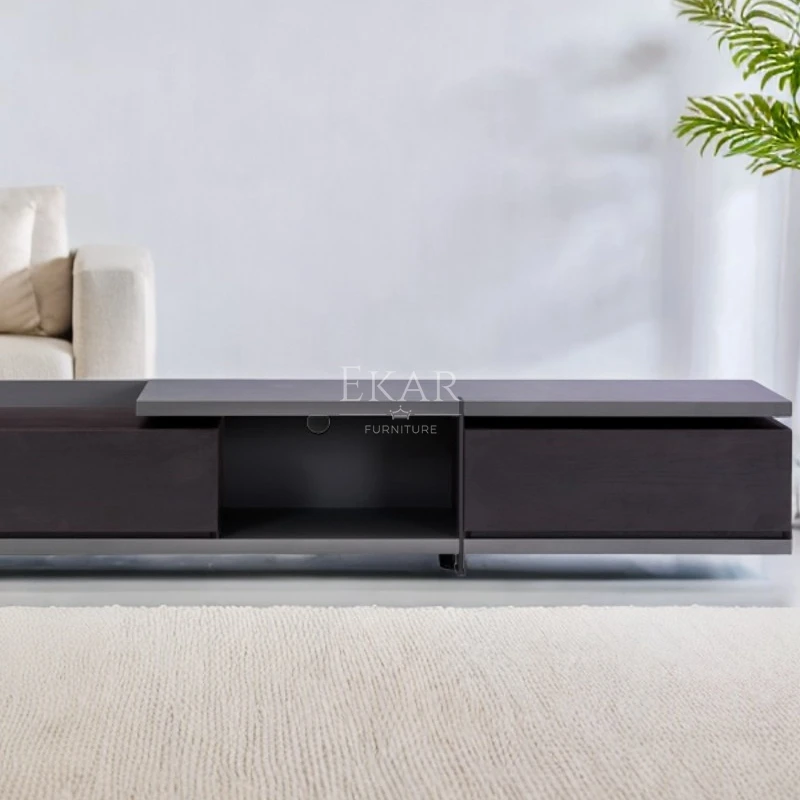 product aura floating tv stand minimalist media console with hidden storage solid wood metal frame for modern living rooms-1