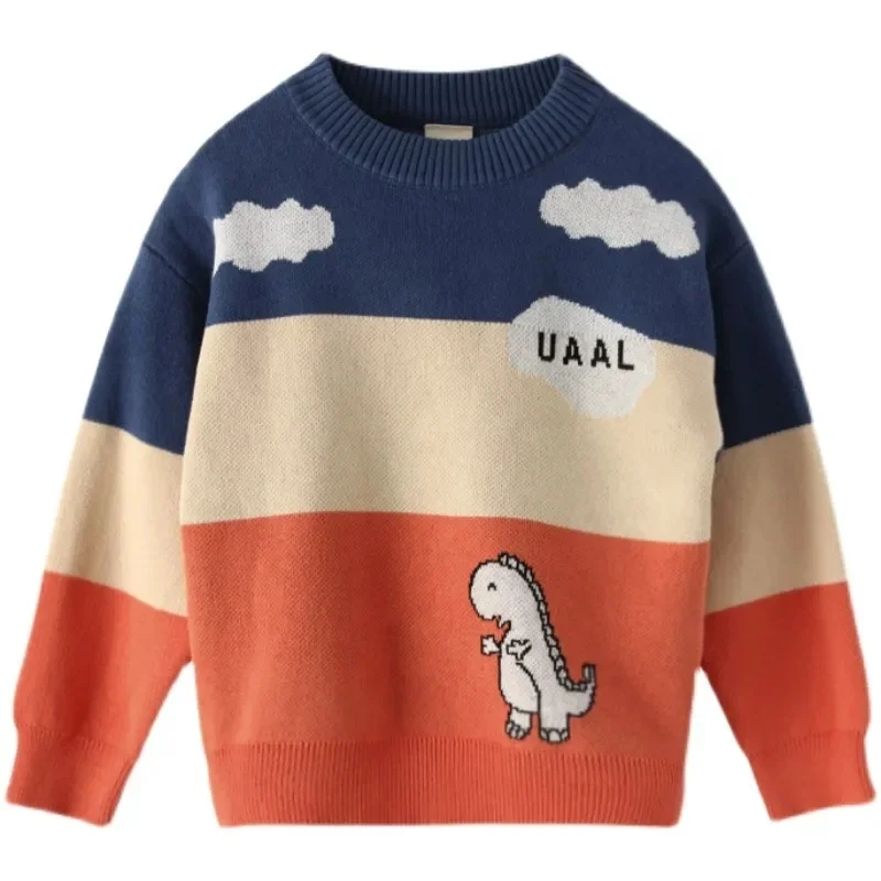 Autumn Winter Infant Toddler Children's Chunky Knit Vintage Pullover Girls Boys' Long Sleeve Loose Top Jumper Baby Sweater