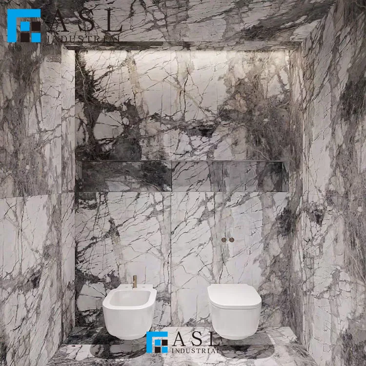 Wholesale invisible grey gold marble slab