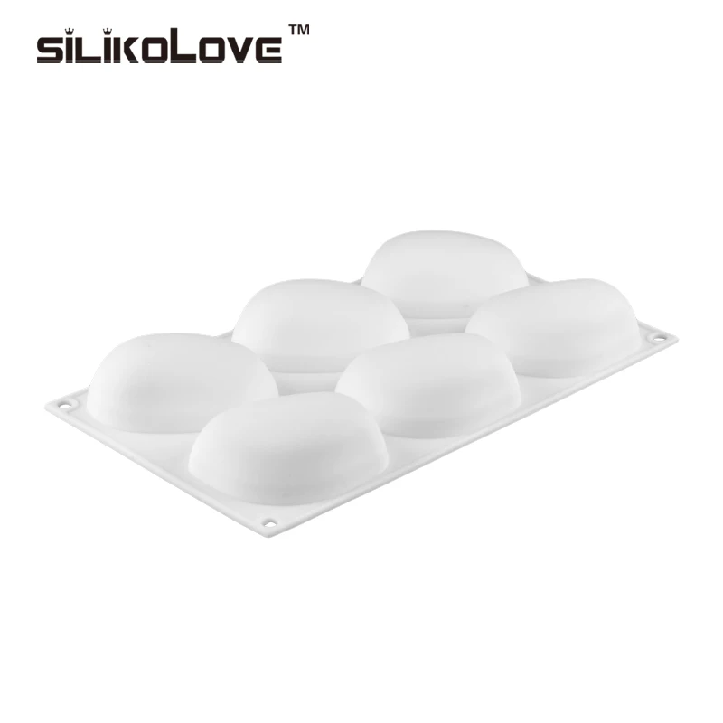 Heat-resistant 3d pebble oval soap silicone mold cobble stone shape mousse cake silicone mold