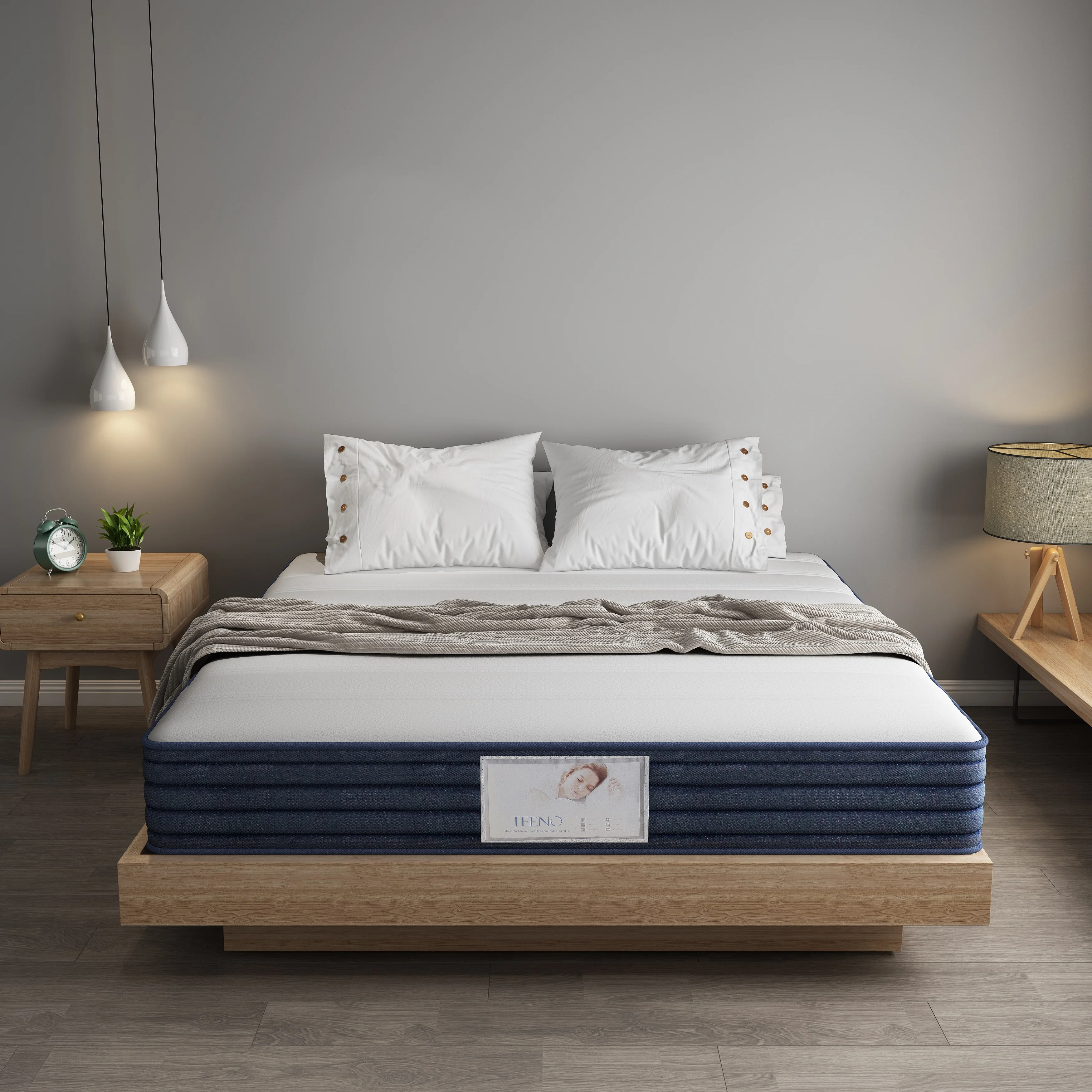 Popular product on Amazon comfort elastic five star cheap hotel sleep well memory foam pocket spring king mattress