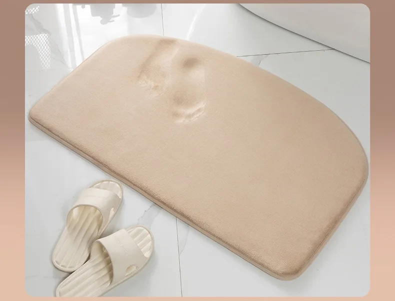 USSE Customized Thick Memory Foam Bath Rug, Soft Absorbent Luxury Mats Plush Velvet Topside Wash Rugs bathroom floor mat