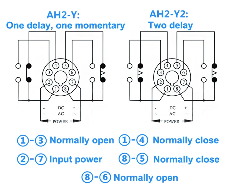 product time relay ah2 y power on delay 220vac dc24v ac380v-5