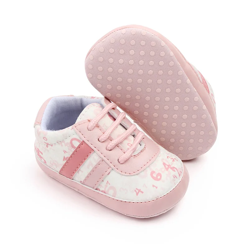 Spring and Autumn New Light Color Digital Decorative Baby Boy and Girl Leisure Walking Shoes details