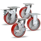6 Inch Heavy Duty Swivel Iron Core Caster Pu Swivel Heavy Duty 200Mm 8 Inch Iron Core